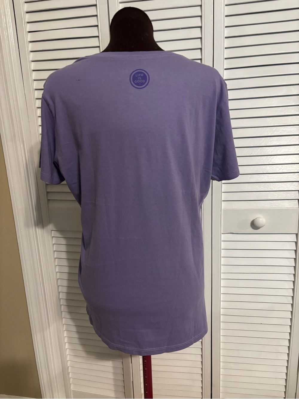 Life Is Good Lavender 'Happy as a Seagull with a French Fry' V-Neck Tee - Picture 2 of 3
